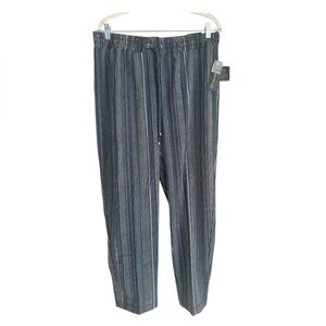 Soho Apparel Striped Jumpsuit - Blue and White